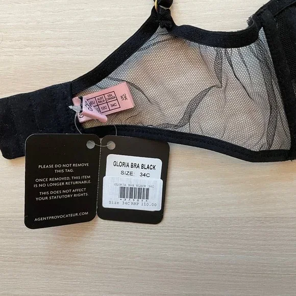NWT Agent Provocateur Gloria Bra 34C & Brief Size 3